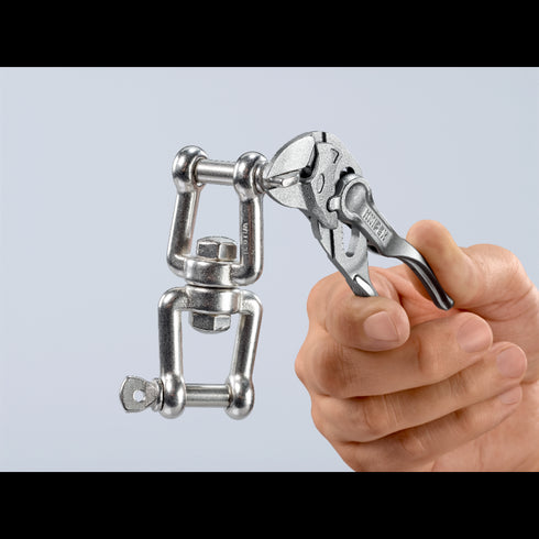 凱尼派克Knipex 86 04 100 4"迷你快速調較棘輪式鍍鉻水泵鉗