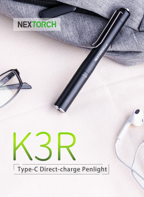 NEXTORCH Type-C直充筆形手電筒K3R