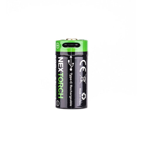 NEXTORCH 16340 800mAh USB Type-C直充鋰電池