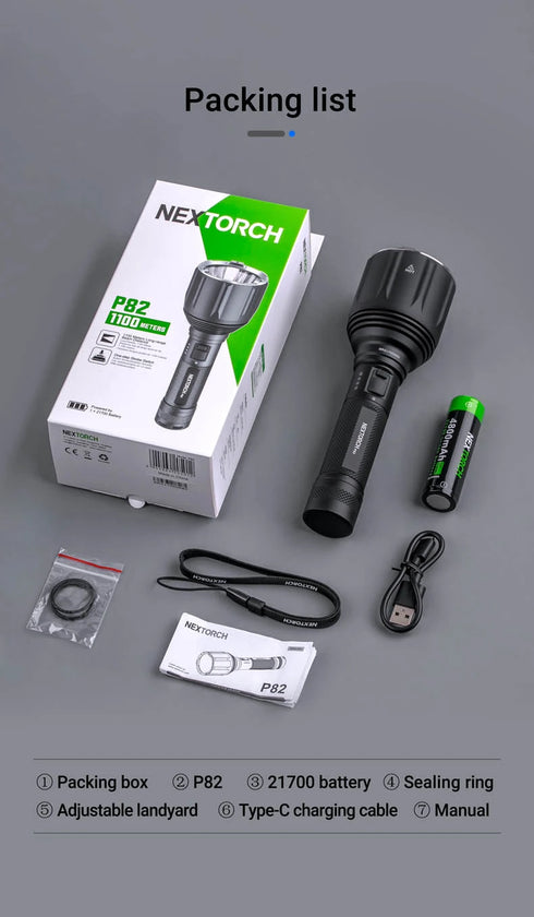 NEXTORCH P82勤務搜索手電筒