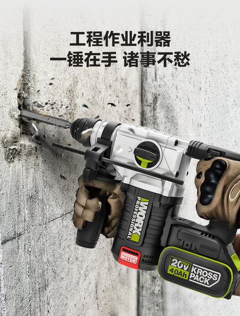 威克士Worx WU388 20V 無刷鋰電三用電錘