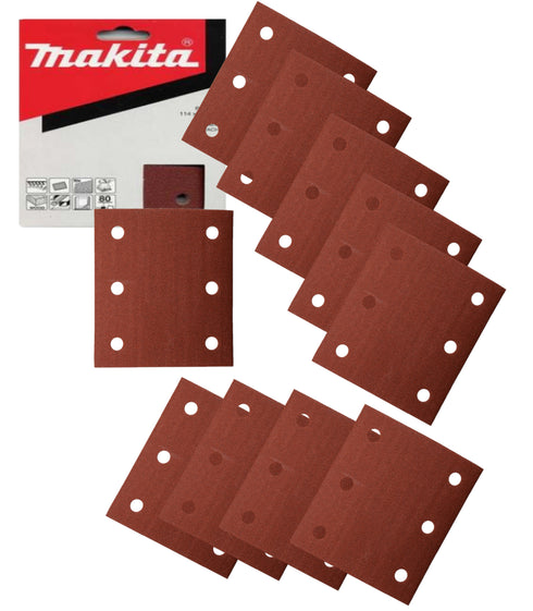 牧田Makita 穿孔魔術貼紅色砂紙(BO4555,DBO480用) (10片裝)