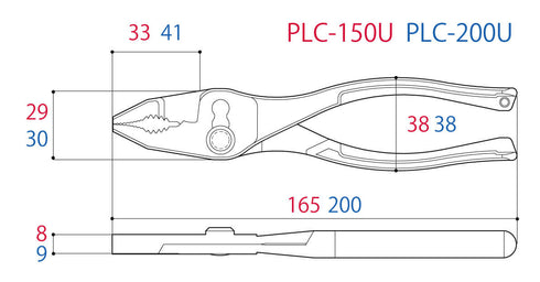 角田Tsunoda PLC系列三段開口鯉魚鉗