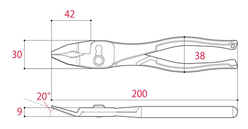 角田Tsunoda PLC系列三段開口薄咀鯉魚鉗