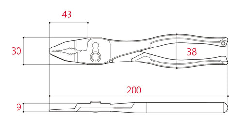 角田Tsunoda PLC系列三段開口薄咀鯉魚鉗