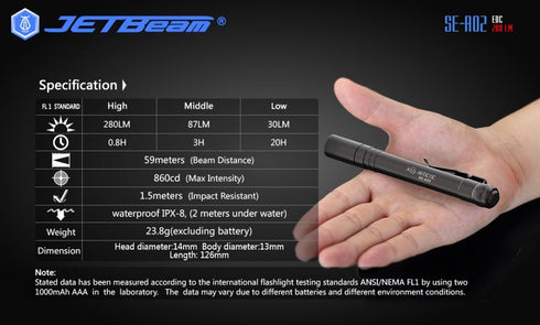 JETBeam SE-A02電筒