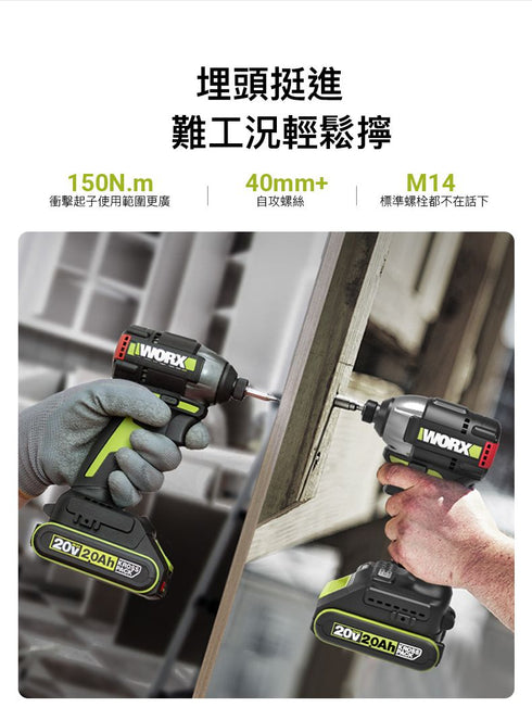 威克士Worx WU292DS 20V無刷智能起子機