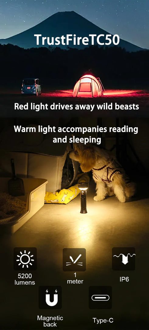 Trustfire TC50多功能營燈電筒