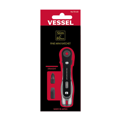 Vessel TD-23直身橫向棘輪手柄連2支批咀套裝