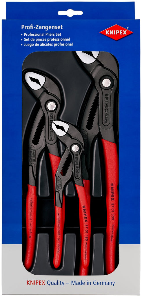 凱尼派克Knipex 00 20 09 V02 Cobra®快速調較水泵鉗套裝