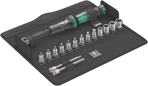 Wera Bicycle Set Torque 1 16件2.5-25Nm撥桿式棘輪2分扭矩扳手套裝