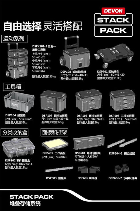 大有Devon DSP106 STACK PACK™二層抽屜箱