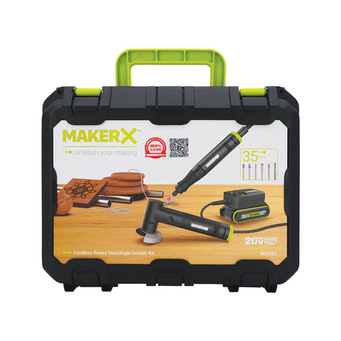 威克士Worx WU951 20V Maker X角磨機+電磨筆套裝