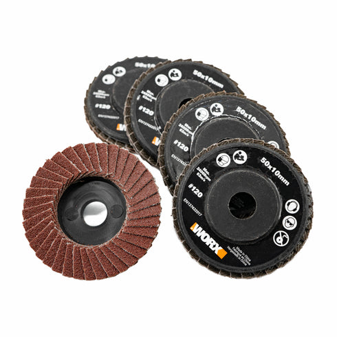 威克士Worx WA7261 50mm #120 砂光碟 (WX741 適用, 5件裝)