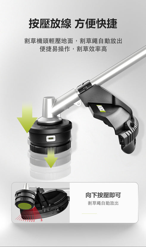 威克士Worx WD184 20Vx2 無刷多功能更換式割草機