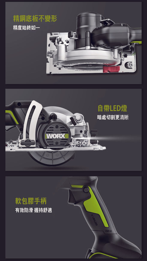威克士Worx WU533 20V無刷120mm電圓鋸