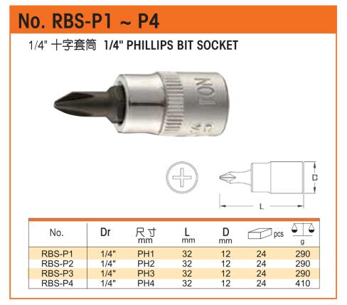 羅賓漢Rubicon RBS系列2分十字批咀套筒