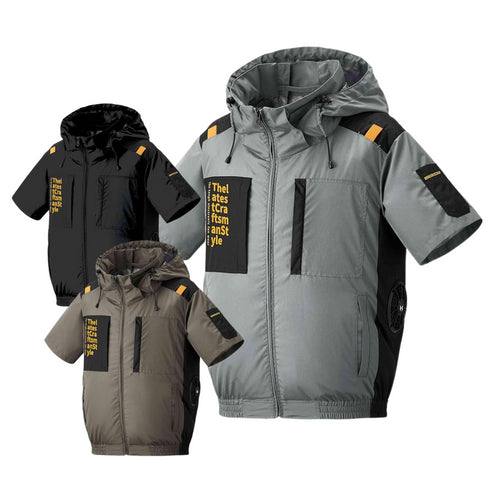 Atack Base The Tough 7745隔熱防水空調風神服連帽短袖外套 (腰部出風) (Burtle風扇適用) (淨衫) (現貨發售)