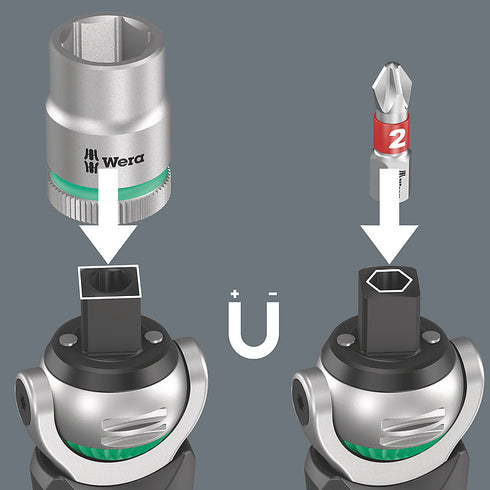 Wera 8009 Set 3 27件批咀/3分套筒兩用萬向棘輪手柄套裝