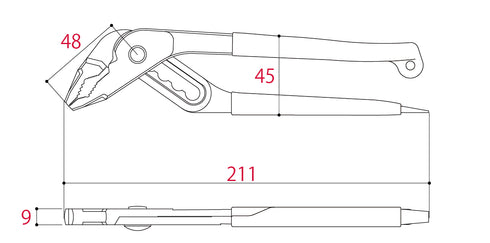 角田Tsunoda WP-200DS 6"迷你包膠彈簧水泵鉗
