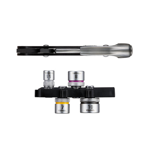 Vessel TD-26直身橫向棘輪手柄連4個套筒(卜頭)套裝