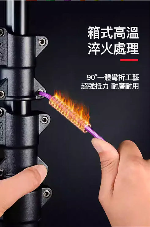 Wiha 44848 7件MagicRing固持螢光彩色鉻釩鋼彩色波頭六角匙