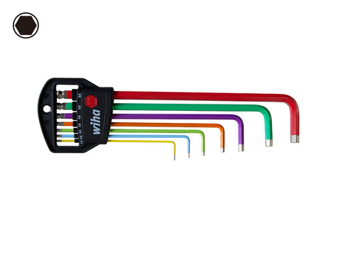 Wiha 44848 7件MagicRing固持螢光彩色鉻釩鋼彩色波頭六角匙