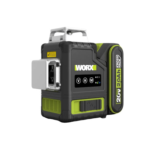 威克士Worx WU005 20V 12線綠光貼牆平水儀