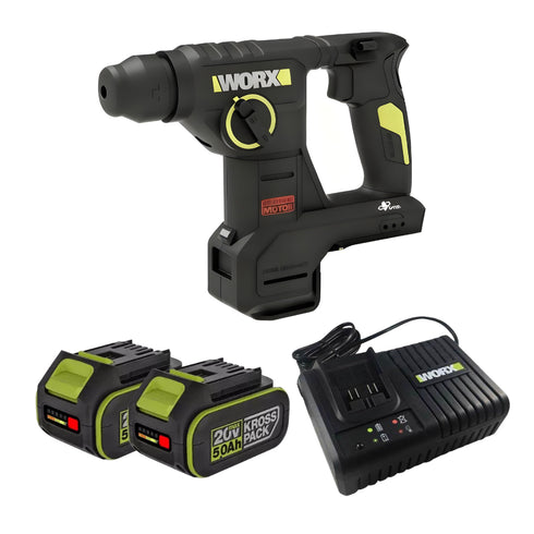 威克士Worx WU384 20V 無刷二用集塵電錘 (可配WA1603集塵盒)