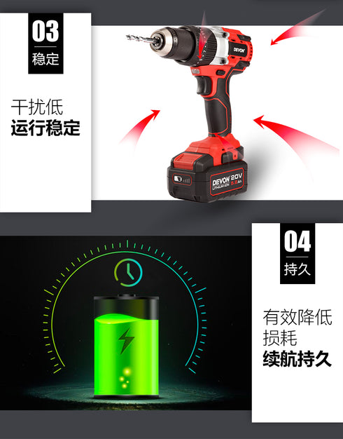 大有Devon 5282 20V鋰電無刷電批