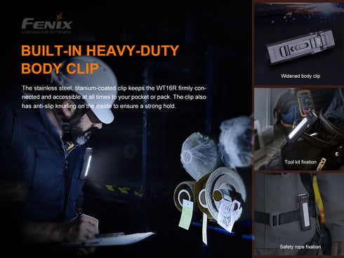 Fenix WT16R底背雙磁吸工作燈