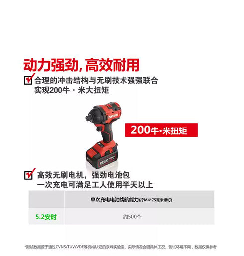 大有Devon 5733 20V鋰電無刷衝擊起子