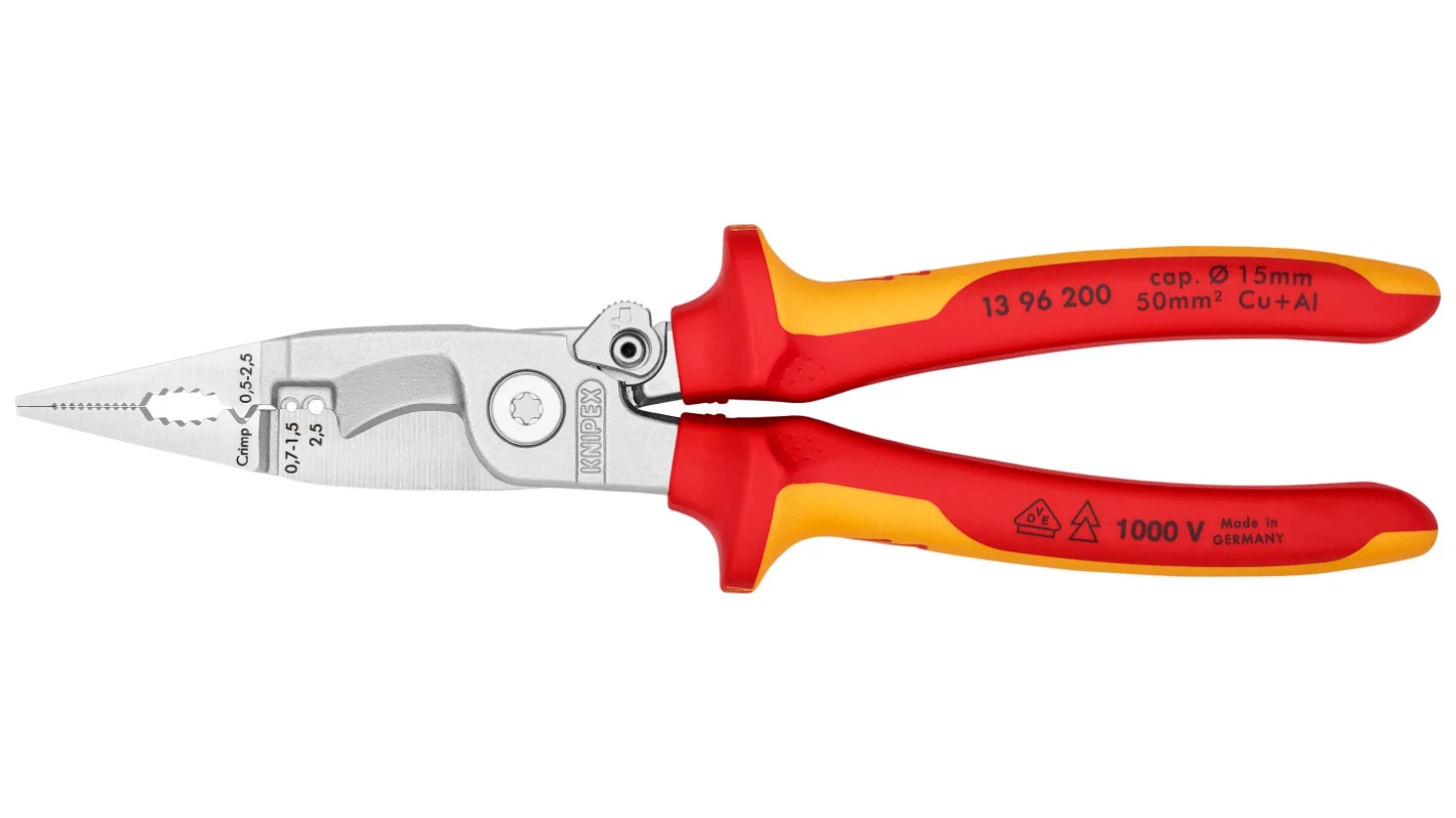 凱尼派克Knipex 13 96 200絕緣柄多用途電工鉗– 達成電子五金量具有限公司
